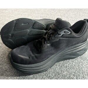 HOKA ONE ONE Men’s Size 11D Bondi 8 Running Shoes All Black Ultra Cushioned $165